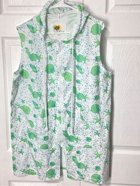 Princess Cruises Swim Cover Up Sleeveless Hooded Cotton XL